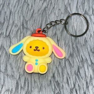 pompompurin sanrio figurine keychain